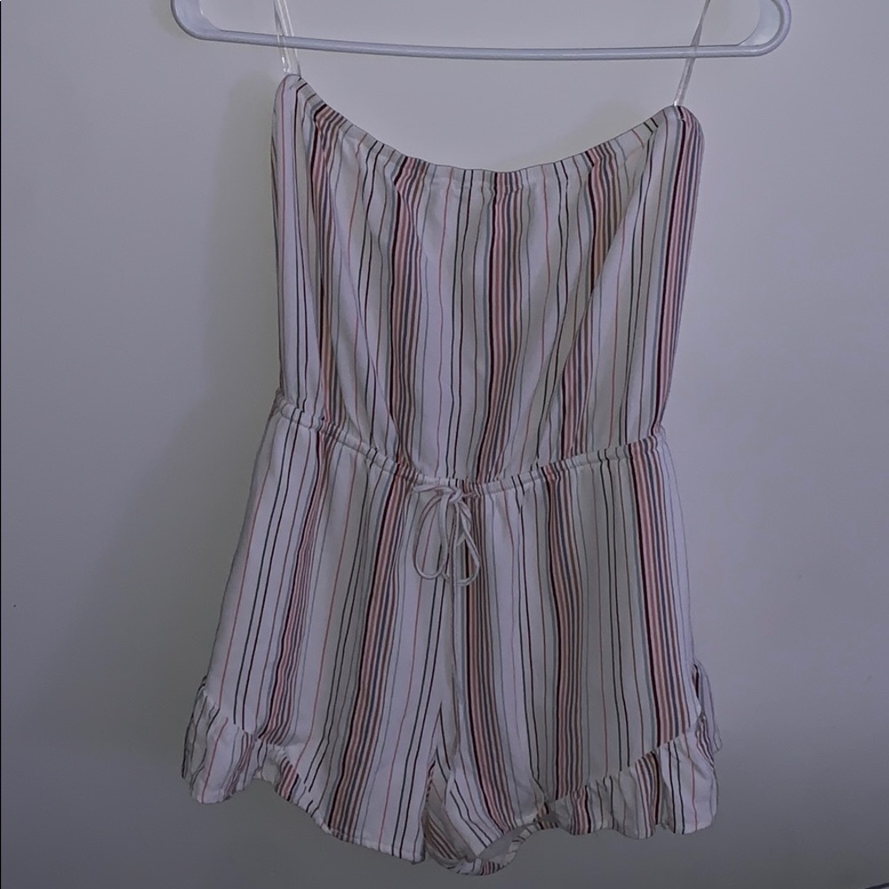 PacSun strapless striped romper